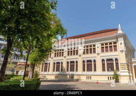 Siam Commercial Bank (SCB), Zweigstelle Talat Noi, Bezirk Samphanthawong, Bangkok. Erste feste Niederlassung und älteste operative Bankfiliale in Thailand. Stockfoto