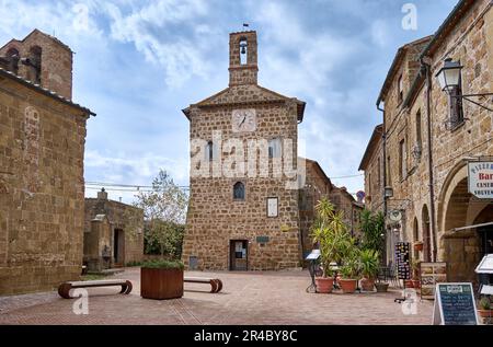 Palazzo Comunale oder Palazzo del Archivio, Piazza del Pretorio, Centro Storico di Sovana, Toskana, Italien Stockfoto