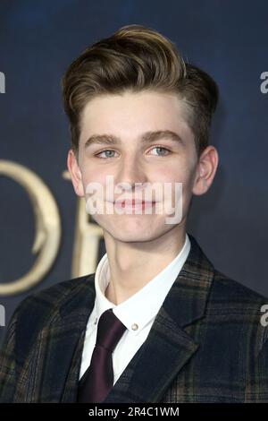 London, Großbritannien. 13. November 2018. Joshua Shea besucht die britische Premiere von „Fantastic Beasts: The Crimes of Grindelwald“ am Cineworld Leicester Square in London, England. (Foto: Fred Duval/SOPA Images/Sipa USA) Guthaben: SIPA USA/Alamy Live News Stockfoto