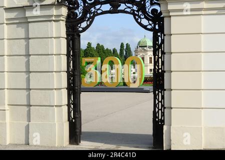 Wien, Österreich. Schloss Belvedere. 300 Jahre Schloss Belvedere Stockfoto