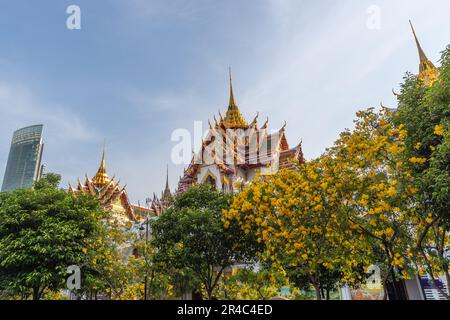 Wat Yannawa (der Bootstempel), thailändischer buddhistischer Tempel (Wat) im Viertel Sathon, Bangkok, Thailand Stockfoto