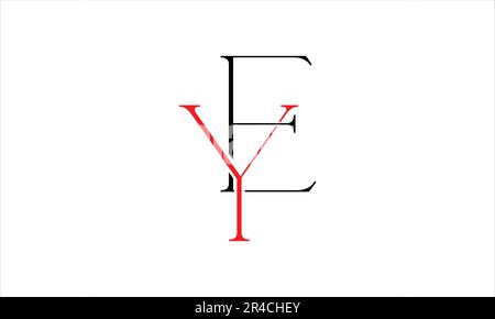 EY E Y Initialen Logo-Design Stock Vektor