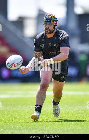 York, England - 26. Mai 2023 - Matty Fozard von Widnes Wikings in Aktion. Rugby League Summer Bash, Widnes Vikings gegen Swinton Lions im LNER Community Stadium, York, Großbritannien Stockfoto