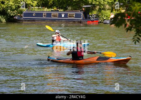 Windsor, Berkshire, Großbritannien. 27. Mai 23. Kajakausflüge auf der Themse in Windsor heute. Kredit: Maureen McLean/Alamy Live News Stockfoto