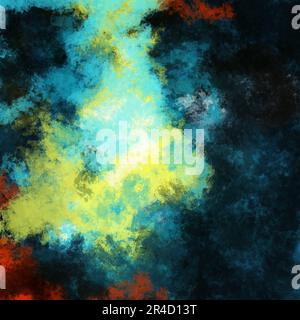 Abstrakter Hintergrund von Blau, Orange und Gelb. Abstrakter Hintergrund. Stockfoto