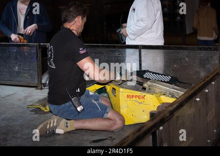 Brentwood Essex 27. Mai 2023 Extreme Robots live im Brentwood Centre Brentwood Essex, der Live-Show aus Robot Wars von BBC. Die Veranstaltung soll auch das Interesse an MINT-Themen fördern. Kredit: Ian Davidson/Alamy Live News Stockfoto