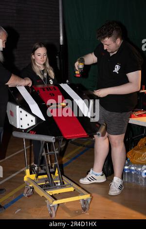 Brentwood Essex 27. Mai 2023 Extreme Robots live im Brentwood Centre Brentwood Essex, der Live-Show aus Robot Wars von BBC. Die Veranstaltung soll auch das Interesse an MINT-Themen fördern. Kredit: Ian Davidson/Alamy Live News Stockfoto