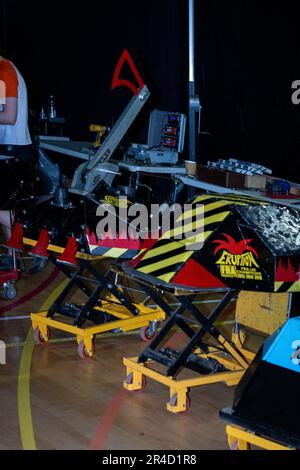 Brentwood Essex 27. Mai 2023 Extreme Robots live im Brentwood Centre Brentwood Essex, der Live-Show aus Robot Wars von BBC. Die Veranstaltung soll auch das Interesse an MINT-Themen fördern. Kredit: Ian Davidson/Alamy Live News Stockfoto