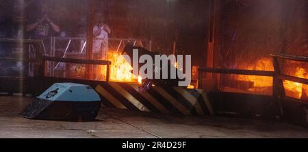 Brentwood Essex 27. Mai 2023 Extreme Robots live im Brentwood Centre Brentwood Essex, der Live-Show aus Robot Wars von BBC. Die Veranstaltung soll auch das Interesse an MINT-Themen fördern. Kredit: Ian Davidson/Alamy Live News Stockfoto