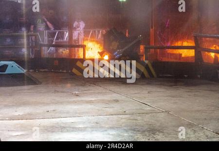 Brentwood Essex 27. Mai 2023 Extreme Robots live im Brentwood Centre Brentwood Essex, der Live-Show aus Robot Wars von BBC. Die Veranstaltung soll auch das Interesse an MINT-Themen fördern. Kredit: Ian Davidson/Alamy Live News Stockfoto