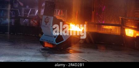 Brentwood Essex 27. Mai 2023 Extreme Robots live im Brentwood Centre Brentwood Essex, der Live-Show aus Robot Wars von BBC. Die Veranstaltung soll auch das Interesse an MINT-Themen fördern. Kredit: Ian Davidson/Alamy Live News Stockfoto