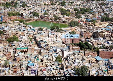Blick auf Jodhpur Blue City Stockfoto