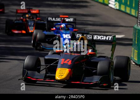 14 MONTOYA Sebastian (COL), Hitech Pulse-Acht, Dallara F3, Action während der 3. Runde der FIA Formel-3-Meisterschaft 2023 vom 26. Bis 28. Mai 2023 auf dem Circuit de Monaco in Monaco – Photo Julien Delfosse/DPPI Stockfoto