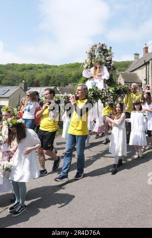 Randwick WAP, ein cotswold Dörfer, traditionelle Quellierung des Frühlings. Ein kleines Dorf in der Nähe von Stroud. Stockfoto