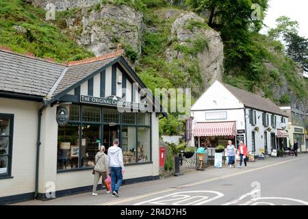 Rund um Cheddar Gorge eine Touristenattraktion in Somerset UK Souvenirläden, The Original Cheddar Cheese Co Stockfoto