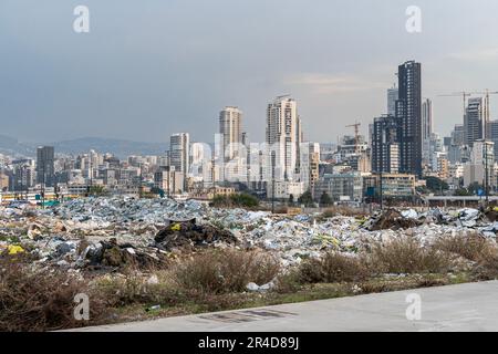 Skyline Tower und moderne Wohngebäude in Beirut, Libanon Stockfoto