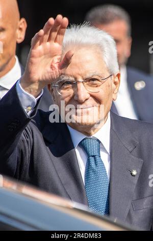 Sergio Mattarella Presidente della Repubblica Italiana Stockfoto