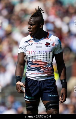 Twickenham, Großbritannien. 27. Mai 2023. Maro Itoje aus Saracens während des Gallagher Premiership Final Match Saracens vs Sale Sharks im Twickenham Stadium, Twickenham, Vereinigtes Königreich, 27. Mai 2023 (Foto von Nick Browning/News Images) in Twickenham, Vereinigtes Königreich, 5/27/2023. (Foto von Nick Browning/News Images/Sipa USA) Guthaben: SIPA USA/Alamy Live News Stockfoto