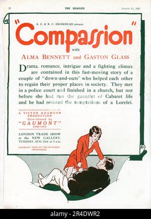 ALMA BENNETT und GASTON GLASS in MITGEFÜHL 1927 Regisseure VICTOR ADAMSON und NORVAL MacGregor Story Wings von Beth Slater Whitson Moderatoren A.C. & R.C. Bromhead Victor Adamson Productions/Gaumont, Britische Vertriebspartner Stockfoto