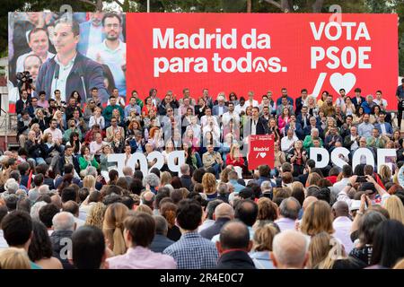 Juan Lobato Gandarias. Kandidat für die Gemeinschaft Madrid. Juan Lobato in einem Akt der Spanischen Sozialistischen Arbeitergruppe (PSOE). MADRID, SPANIEN Stockfoto