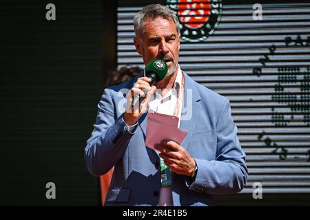 Paris, Frankreich, Frankreich. 27. Mai 2023. Marc MAURY während Roland-Garros 2023, French Open 2023, Grand-Slam-Tennisturnier im Roland-Garros-Stadion am 27. Mai 2023 in Paris, Frankreich. (Kreditbild: © Matthieu Mirville/ZUMA Press Wire) NUR REDAKTIONELLE VERWENDUNG! Nicht für den kommerziellen GEBRAUCH! Stockfoto