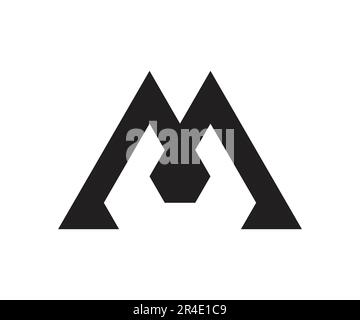 3D-M-Logo-Design-Vektorvorlage Stock Vektor