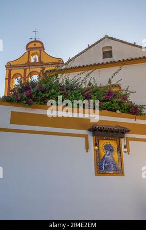 Nuestra Senora de los Dolores Image (Unsere Frau der Trauer) in Cuesta del Bailio - Cordoba, Andalusien, Spanien Stockfoto