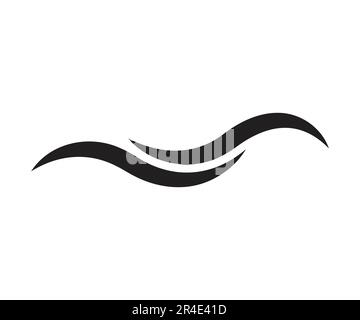 Vektorvorlage für Simple Wave-Symbol Stock Vektor
