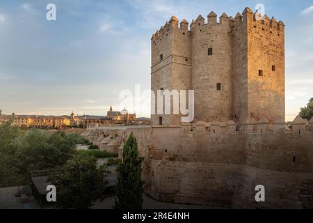 Calahorra Tower, römische Brücke und Moschee-Kathedrale von Cordoba - Cordoba, Andalusien, Spanien Stockfoto