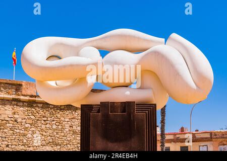 Denkmal der vier Kulturen - Monumento a las Cuatro Culturas. Bildhauer Miguel Berrocal. Melilla, Ciudad Autónoma de Melilla, Spanien, África, EU. Stockfoto