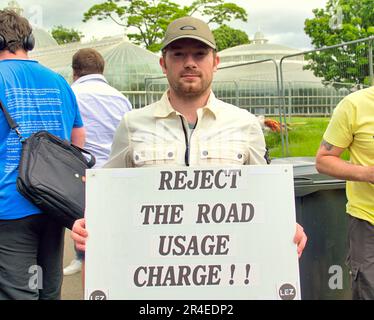 Lez protestiert gegen die Botaniker, die zum george Square marschieren Stockfoto