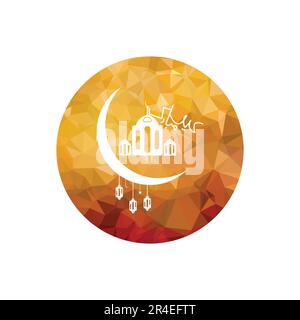 Eid-Mubarak-Symbolvektor. Abbildung des Eid Mubarak Logos Stock Vektor