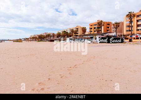 Strand Von San Lorenzo. Melilla, Ciudad Autónoma de Melilla, Spanien, África, EU. Stockfoto