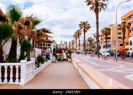 Strandpromenade, Paseo Marítimo. Melilla, Ciudad Autónoma de Melilla, Spanien, África, EU. Stockfoto