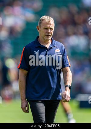 LONDON, VEREINIGTES KÖNIGREICH. 27., Mai 2023. Saracens Direktor des Rugby: Mark McCall während des Saracens vs Sale Sharks - Gallagher Premiership Rugby Finale im Twickenham Stadium am Samstag, den 27. Mai 2023. LONDON, ENGLAND. Kredit: Taka G Wu/Alamy Live News Stockfoto