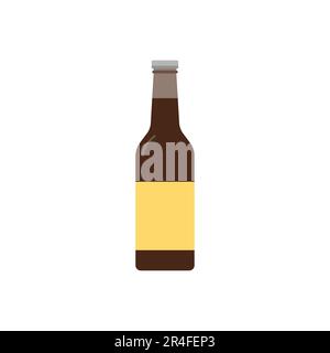 Flaches Symbol des Bierflaschenvektors für Logo-Design Stock Vektor
