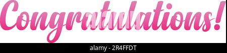 Congratulations-Zeichen farbenfrohes Vektordesign Stock Vektor