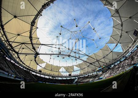 La Plata, Argentinien. 27. Mai 2023. Allgemeiner Blick auf das Stadion während des Spiels Brasilien gegen Nigeria im Rahmen der Weltmeisterschaft U20 Argentinien 2023 - Gruppe D im Estadio Unico „Diego Armando Maradona“. Endstand: Brasilien 2 - 0 Nigeria Kredit: SOPA Images Limited/Alamy Live News Stockfoto