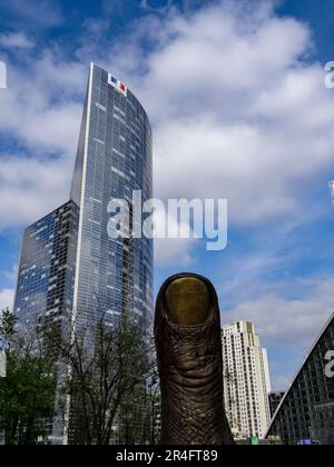 Das Gentrified Area von La Défense, dem wichtigsten Geschäftsviertel, im Pariser Stadtgebiet, Frankreich Stockfoto