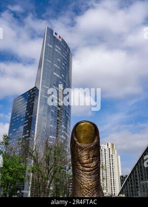 Das Gentrified Area von La Défense, dem wichtigsten Geschäftsviertel, im Pariser Stadtgebiet, Frankreich Stockfoto