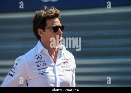 Circuit de Monaco, Montecarlo, Fürstentum Monaco, 27. Mai 2023, Toto Wolff (AUT) – Mercedes F1 Teamleiter beim Grand Prix De Monaco 2023 Stockfoto