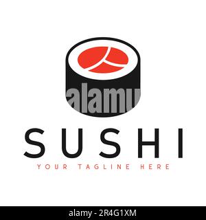 Sushi Logo Design Sea Food Logo Stock Vektor