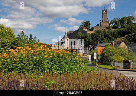 Altstadt, Wilhelmsturm, erbaut 1872-1875, Dillenburg, Bezirk Lahn-Dill, Hessen, Deutschland Stockfoto