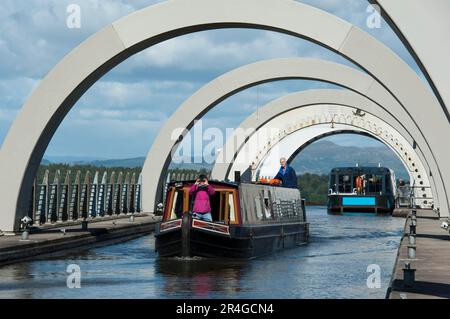 Union Canal, Falkirk Wheel, Bonnybridge, Falkirk, Schottland, Vereinigtes Königreich Stockfoto