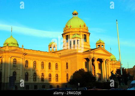 Skupstina, Haus der Nationalversammlung, Belgrad, Dom Narodne Skupstine, Serbien Stockfoto