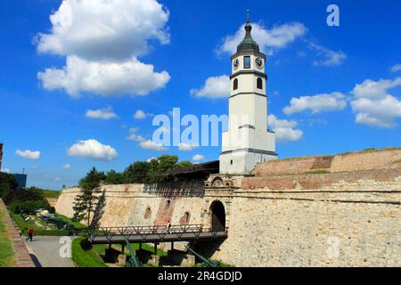 Uhrenturm, Kalemegdan-Park, Belgrad, Militärmuseum, Uhrenturm, Serbien Stockfoto