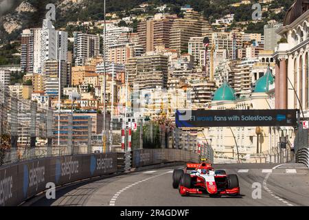 08 BEARMAN Oliver (gbr), Prema Racing, Dallara F2, Action während der 5. Runde der FIA-Formel-2-Meisterschaft 2023 vom 26. Bis 28. Mai 2023 auf dem Circuit de Monaco in Monaco – Foto Julien Delfosse/DPPI Stockfoto