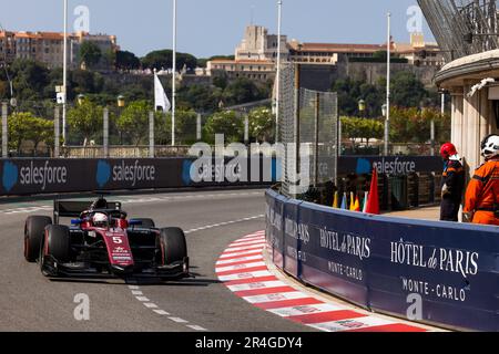 05 POURCHAIRE Théo (FRA), ART Grand Prix, Dallara F2, Action während der 5. Runde der FIA-Formel-2-Meisterschaft 2023 vom 26. Bis 28. Mai 2023 auf dem Circuit de Monaco in Monaco – Foto Julien Delfosse/DPPI Stockfoto