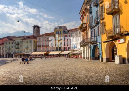 Piazza Grande, Locarno, Lago Maggiore, Tessin, Schweiz Stockfoto