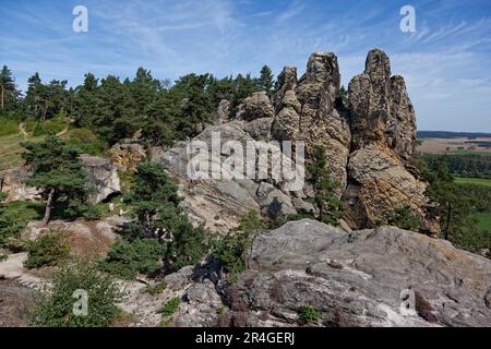 Teufelswand Harz bein Blankenburg Hamburg Wappen Stockfoto